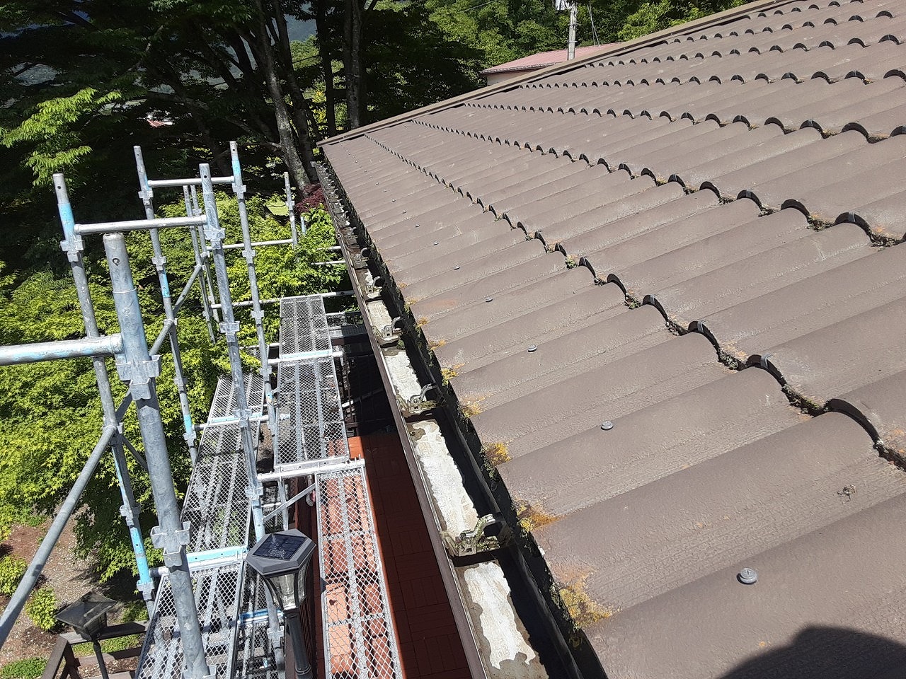 富士河口湖町雨樋清掃仕上がり